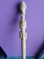 Wooden Walking Stick with Carved Handle