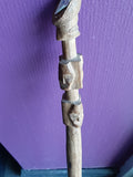 Wooden Walking Stick with Carved Handle